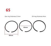 3pcs Set pistone anelli per compressore d'aria 42 mm 47 mm 48 mm 51 mm 52 mm 65 mm di diametro pneumatici Equiliziali Equilibri compatibili con vari modelli(65mm)