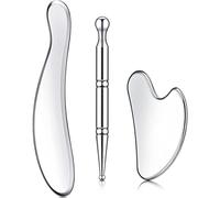 3Pcs / Set Strumento for massaggio dei tessuti profondi in acciaio inossidabile, strumenti for raschiare i massaggi, penna for agopuntura manuale in acciaio inossidabile, massaggiatori for la schiena