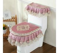 3Pcs / Set Toilette Coprisedile Copertura Serbatoio Zip Pizzo Coperchio