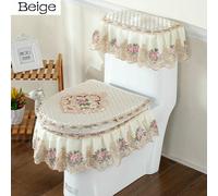 3Pcs / Set Toilette Coprisedile Copertura Serbatoio Zip Pizzo Coperchio