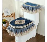 3Pcs / Set Toilette Coprisedile Copertura Serbatoio Zip Pizzo Coperchio