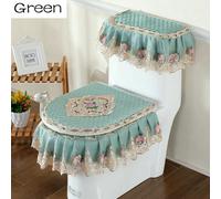 3Pcs / Set Toilette Coprisedile Copertura Serbatoio Zip Pizzo Coperchio