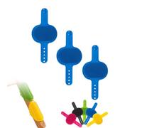 3Pcs Silicone Grooming Strap Pad for Cats, Adjustable Silicone Grooming Strap Pad - 2-in-1 Self-Groomer, for Cats & Dogs (Blue)