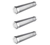 3Pcs Silver Bbq Smoke Maker Tubes Durable Stainless Steel Barbecue Smoker Box