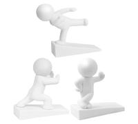 3PCS Simpatico Fermaporta Da Pavimento, 12,2x12cm ABS Decorativo Fermaporta, Design Antiscivolo Con Parte Inferiore A Forma Di Per Proteggere Il Pavimento