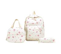 3pcs Simple Zackpack Set con zaino for borse e matita con bowpack (viola)