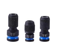 3Pcs Socket Conversion Head Adapter Tool per vari impatti Strumento Facile Cambiamento Manica retrattile Alta Durezza Adattatore antiruggine
