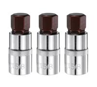 3pcs Socket Esagonale 5/8\" per Drive Quadrato 1/2\" Bit SAE