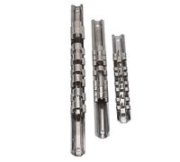 3PCS Socket Organizer Set, Stainless Steel 8 Positions Socket Rack Storage Rail Tray Holder Tool Stand Shelf Organizer for 1/4in, 3/8in, 1/2in