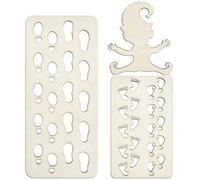 3pcs Stencil Impronta,Stencil Impronte Elfo,Stencil Natalizi per Legno,Stencil Impronte Babbo Natale,Adatto per Decorazioni Natalizie su Pavimenti, Finestre, Pareti