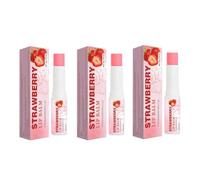 3PCS Strawberry Lip Balm Moisturizing Refreshing Non-sticky Anti-Cracked Lip Mask