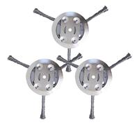 3Pcs String Trimmer Head 6 Inch Weed Wacker Head with 3 Galvanized Steel Wire Modification Replacement Lawn Mower Parts