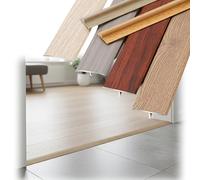 3Pcs Striscia Di Transizione Pavimento In Alluminio A T, Profilo Di Transizione Autoadesivo, Striscia Di Soglia Per Moquette, Vinile E Piastrelle, L 90cm W 15/20/33mm(Export Ash,15mm/0.6in)