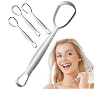 3PCS Tongue Scraper, Metal Pulisci Lingua, Raschietto Lingua, Acciaio Inox Nettalingua, Per Pulizia Della Bocca, Ridurre Il Cattivo Respiro, Facile Da Usare E Lavare, 3 Colori, 15.5 × 3.8 Cm