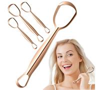 3PCS Tongue Scraper, Metal Pulisci Lingua, Raschietto Lingua, Acciaio Inox Nettalingua, Per Pulizia Della Bocca, Ridurre Il Cattivo Respiro, Facile Da Usare E Lavare, 3 Colori, 15.5 × 3.8 Cm