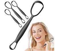 3PCS Tongue Scraper, Metal Pulisci Lingua, Raschietto Lingua, Acciaio Inox Nettalingua, Per Pulizia Della Bocca, Ridurre Il Cattivo Respiro, Facile Da Usare E Lavare, 3 Colori, 15.5 × 3.8 Cm