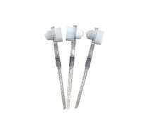 3pcs Transparent Denture Brush False Teeth Cleaning Brush Double-sided Toothbrush Artificial Teeth Cleaning Tool Tw