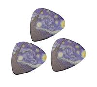 3pcs Unico Plettro Starry Plectrum Sottile Medio E Scelta Pesante Per Chitarra Acustica Elettrica Mandolino E Medio Sottile Basso E Scelta Pesante Per Chitarra Acustica Basso
