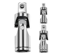 3PCS Universal Joints - Heavy Duty Steel Swivel Socket Set | Multipurpose Drive Adapter Kit for Automotive Mechanics, Garage Maintenance, Car Modification, Hand Tool Accessories, Ratchet Wrench