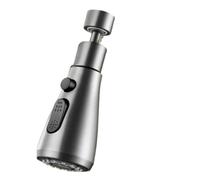 3pcs Universal Kitchen Faucet Tip Shower 3 Spray Modes Black Nozzle Faucets Extender Sink Sprayer Per Cucina(Gray)