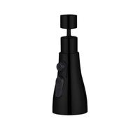 3pcs Universal Rotatable Kitchen Faucet Extender Aerator Plastic Splash Filter Sink Replaceable Silver Black Per Cucina(Black)