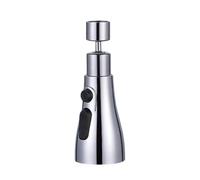 3pcs Universal Rotatable Kitchen Faucet Extender Aerator Plastic Splash Filter Sink Replaceable Silver Black Per Cucina(Silver)