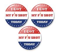 3pcs Vaccinated Button Pins I Got My Flu Shot Lettere Spilla Per Distintivi Salute S Badge Protector, Misura unica, come descritto