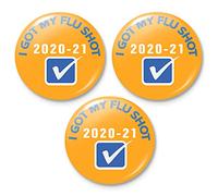 3pcs Vaccinati Button Pins I Got My Flu Shot Lettere Spilla Per Distintivi Sanitari Got Vaccinated Button Pin, Misura unica, come descritto