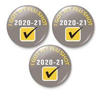 3pcs Vaccinati Button Pins I Got My Flu Shot Lettere Spilla Per Distintivi Sanitari Got Vaccinated Button Pin, Misura unica, come descritto