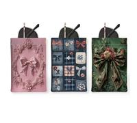 3Pcs Vintage Floreale Occhiali Custodia, Pesca Elegante Borsa Occhiali Da Sole Alla Moda Portatile di Immagazzinaggio Viaggio Occhiali Da Vista Custodia Custodia