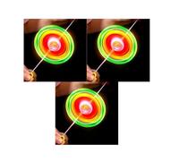 3Pcs Volano Spinning Spinner Fidget Light Rainbow Lightshow Orbitale Flash Novità Regalo Pull Line Lampeggiante Glow in The Dark Wheel Colorato Ordinamento e impilamento