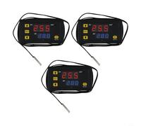 3PCS W3230 - Termostato digitale, interruttore di temperatura con sensore impermeabile da 1 m per un controllo preciso in apparecchiature di refrigerazione e riscaldamento (110 V-220 V)