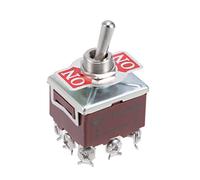 3PDT Lacthing Rocker Toggle Switch Heavy-Duty 25A 380V 9P ON/ON Metal Bat 1pcs