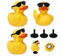 3pezzi di occhiali da sole per paperella di gomma gialla,ornamenti di anatra di gomma per auto anatra gialla,Ufficio e Casa,Accessori Unici per Jeep e Moto,Adatto per decorare cruscotti,giardino,bagno