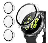 [3Pezzi] Kamita Custodia Compatibile con Garmin Vivoactive 5, PC Bumper Case con Protezione Dello Schermo in Vetro Temperato, Custodia Protettiva a Copertura Totale per Garmin Vivo Active 5(Chiaro*3)