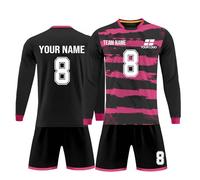 3pezzi Personalizzate Kit Maglia Calcio Calzini e Pantaloni Taglie da Bambino e Adulto Nome della Squadra Numero Logo Sport Home Sportive Maglie di Famiglia Set per Uomini Donne Ragazzi Ragazze