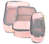 3pezzi Sacchetti Compressione Viaggio in Tela Oxford Manici | Divisione Categorie, Rete per Riconoscere Capi, Cerniera, per Vacanze e Armadietto Palestra