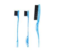 3Piece Spazzole di bellezza a doppia estremità con fibre di nylon per lo styling preciso delle sopracciglia Cura delle ciglia e tintura dei capelli Strumento di bellezza multiuso