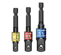 3Pieces 1/4 3/8 1/2" Socket WrenchImpact Socket Adapters Set Tool Extension Drill Adapters Bit Set Husband Dad Gift Impacting Driver Socket Adapters Set