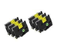 3pk 6pk Riflettimento del tubo di restringimento di calore Compatibile con HSE-231 HSE-2111 HSE-631 6-24 mm per PT-E550W E300 E500 P750WVP P900 P950W e modelli simili(9mm yellow 6pk)