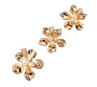 3Pk/Set Nuovo Per La Moda Dell'oro Della Clip di Capelli Versatile Fiore Perla Delle Donne Forcine Copricapo Partito E Danza Costume di