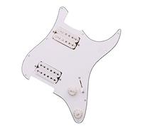 3Ply White Prewired Loaded Pickguard HH Humbucker Pickups Parti Di Chitarra Per For ST Chitarra Battipenna precablati Set