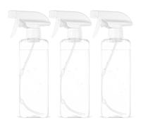 3Pz 500ml Spruzzino Nebulizzatore Piante, Spruzzino per Piante Nebulizzatore Acqua, Empty Spray Bottles, Bottiglie Flacone Spray Vuoto, Grilletto Spruzzatore per Pulizia Giardino, Bianco Trasparente