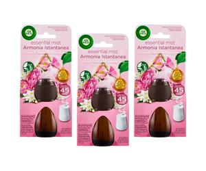 3pz AIR WICK ARMONIA ISTANTANEA RICARICA per Diffusore Peonia e gelsomino 20ml