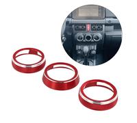 3pz Anelli di regolazione pomello interruttore AC rosso in lega di alluminio per