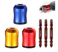 3pz Anello a Vite Magnetico e 3 Punte per Cacciavite Phillips Testa Piatta, Rimovibili Supporto Magnetico Viti per Trapano Elettrico Avvitatore a Impulsi e Utensili Fai Da Te