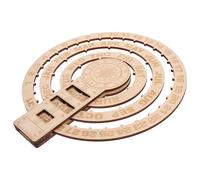 3Pz Calendario Meccanico Legno Khaki Vintage Per Tavolo E