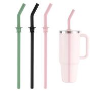 3pz Cannucce di Ricambio per Hydro Flask Travel Tumbler da 40oz, Senza BPA Cannucce Riutilizzabili in Silicone per Hydro Flask Borraccia Accessori (Nero, Rosa e Verde)