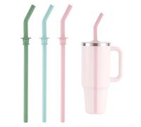 3pz Cannucce di Ricambio per Hydro Flask Travel Tumbler da 40oz, Senza BPA Cannucce Riutilizzabili in Silicone per Hydro Flask Borraccia Accessori (Blu, Rosa e Verde)