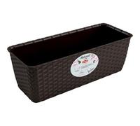 3PZ CASSETTA + RISERVA NATURAL STEFANPLAST PP RATTAN MOKA CM 50X18 H.CM 16